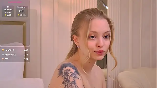 dorishell (F young) - Spit on naked boobs