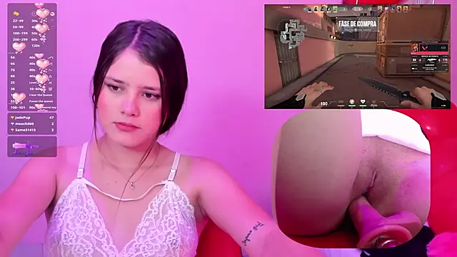 trianna__ (F teen) - Let's play with my small tits with oil