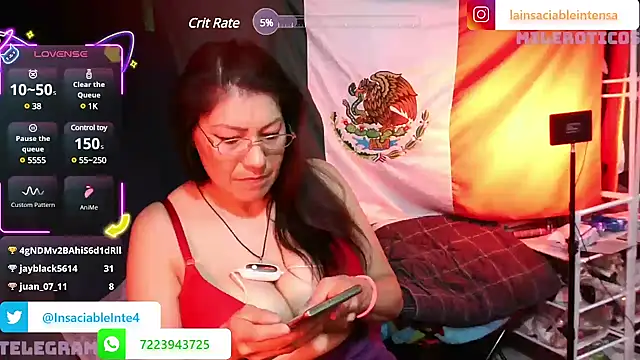 lainsaciableintensa - LaInsaciableIntensa's free webcam - UK Sex Cams