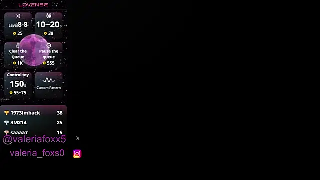 valeriafoxx3 webcam