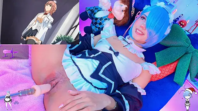 mai-- (F teen) - deep Throat for Rem's with dildo😈