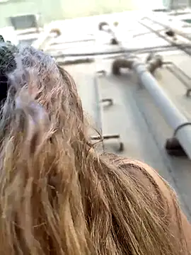 andreamood (F young) - Hard dildo doggy pussy+dildo anal public