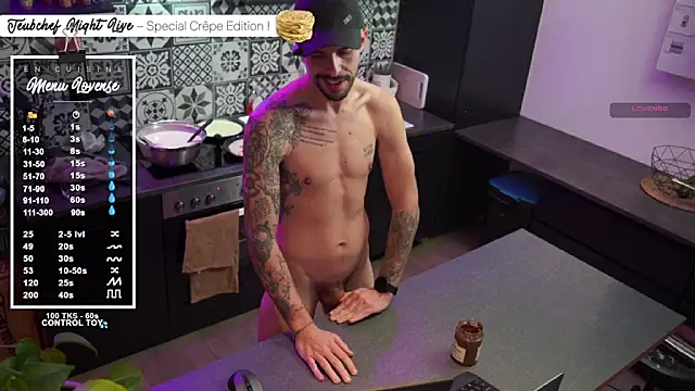 monsieurguitsxxx (M young) - CHEF FULLY NAKED - CHEF COMPLÉTEMENT NU