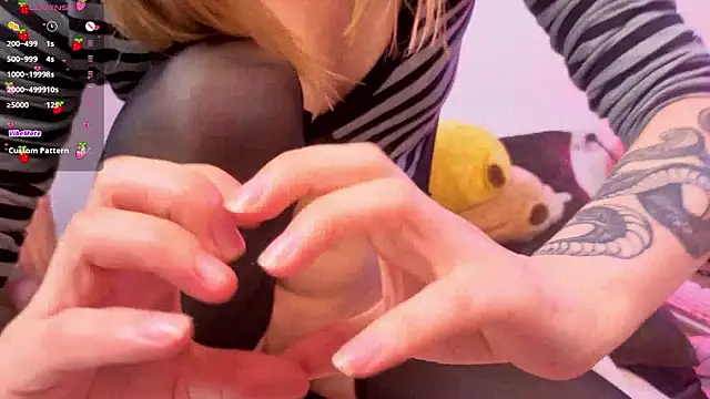 kittyrosess (F teen) - three long dildos disappear into the ass