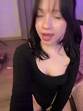 yourlittledevil (F teen) - cute nipple clamps + blowjob