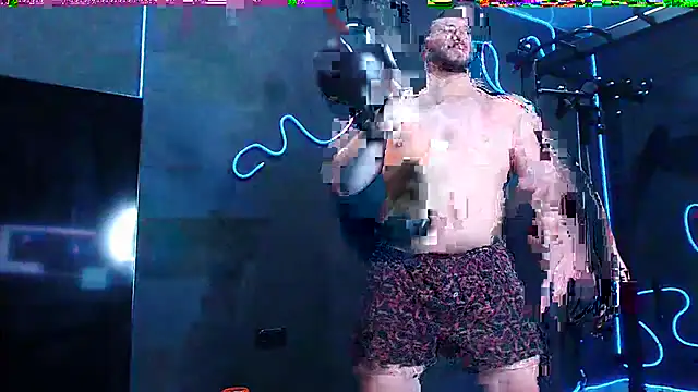 muscularjohnforux (M young) - naked body oil and twerk ass