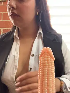 a-uroora (F young) - Masturbation with a dildo Corn on the co