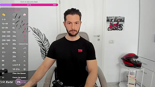 zackfraser (M young) - Cum on abs / chest