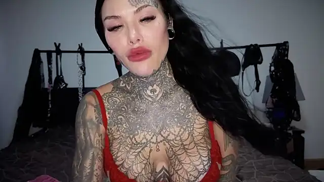 darkinkedbabe (F young) - drool on tits