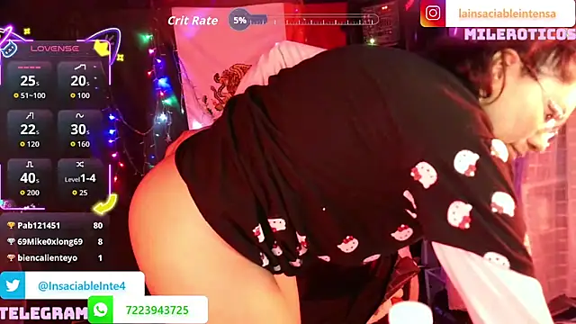 LaInsaciableIntensa live sex cam