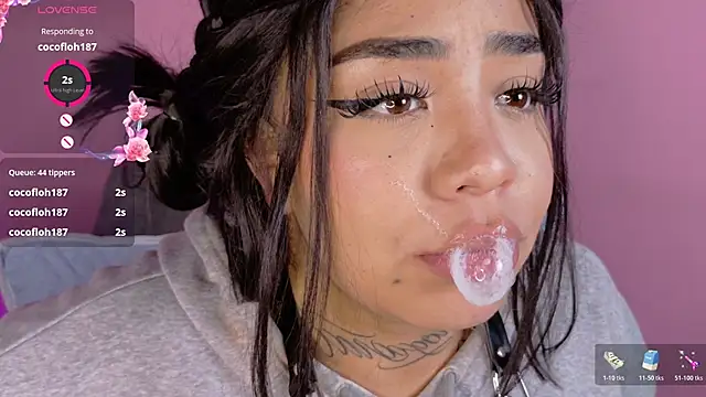 zaya_1 (F young) - fuck mouth with my hand + saliva tits