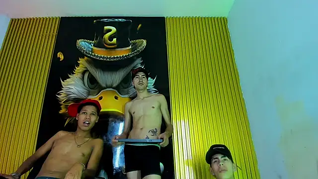 gang_members_xxx_ (Ask my age) - four naked boys hard cock