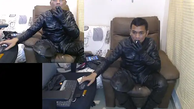 leatherbdsm81 (Ask my age) - Cuffed, Hood locked, dildo fucked,chaine