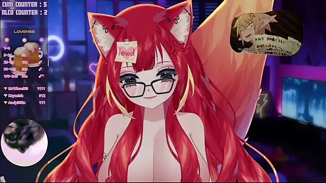 lewdfoxy_vt (F young) - Good evening Kira! Glasses on!