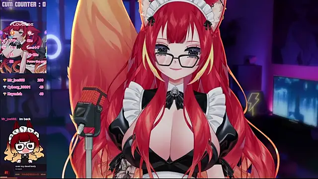 lewdfoxy_vt (F young) - Good evening Kira! Glasses on!