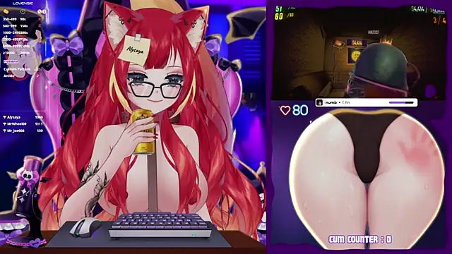 lewdfoxy_vt (F young) - Flash boobs + Ahegao