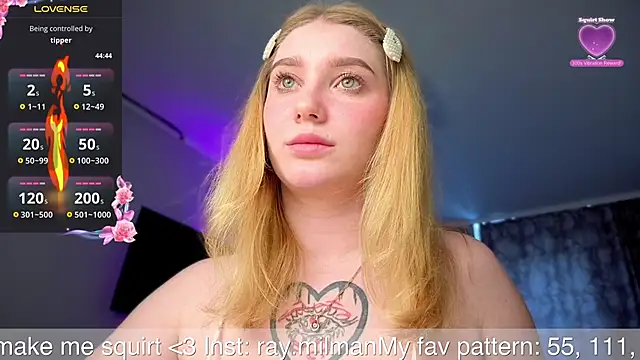 alicemilr (F young) - Sloppy bj with nipple clamps