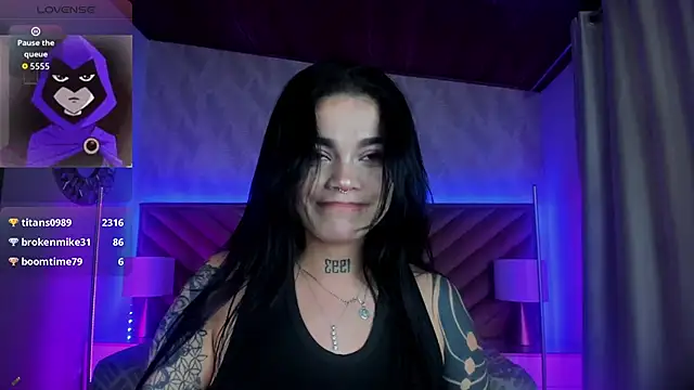 _raven_black (F young) - show tits + oil