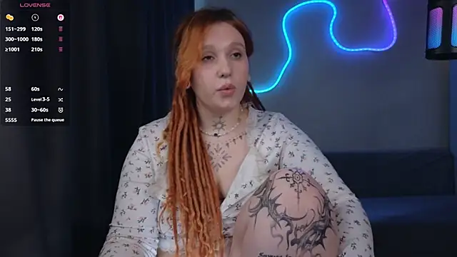 the_full_red_moon (F young) - take off top and tease  tits (closely)