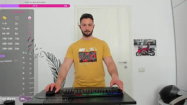 zackfraser (M young) - Cum on abs / chest