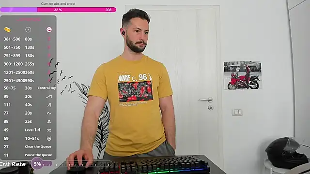 zackfraser (M young) - Cum on abs / chest