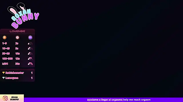 Roxanbunny1 live cam on StripChat