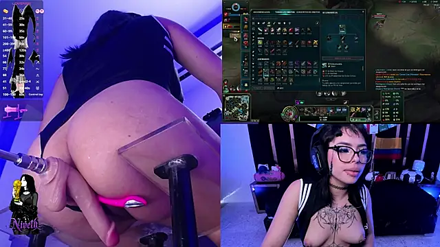 nyveth (F young) - play my gothic pussy x 6min 😈🖤💦