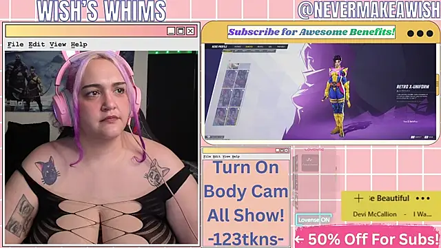 nevermakeawish live cam