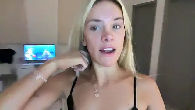 naughtyblondex (F young) - bra off rub boobs