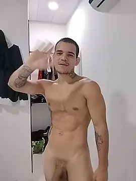andrey_1997 (M young) - Exercising naked and then flexing for th