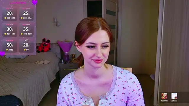 AvaCade white tease webcam show