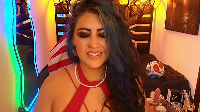scarleth_blue (F young) - blowjob three cocks masturbation 😈🍌👀