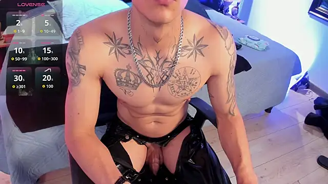 dustin_sonne (M young) - full naked  strip , oil show