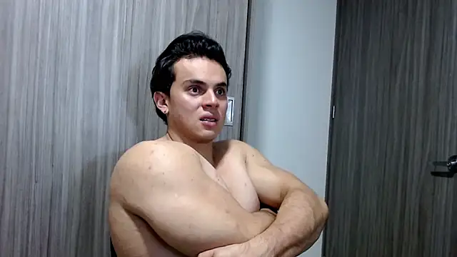jhonsky_ (M young) - CUM AND FLEX SHOW WITH OIL