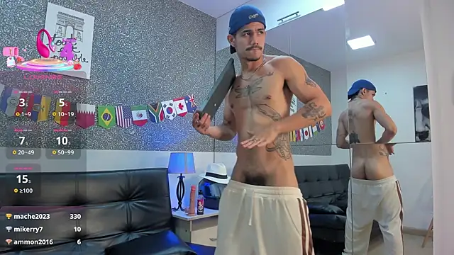 jared_cole (M young) - show muscles