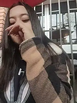 cristal__04 (F young) - Sucking a dildo in public