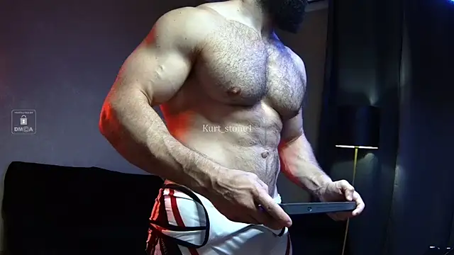 kurt_stone1 (M young) - Flex oiled pecs & abs