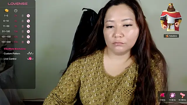lisaasianflower (F young) - caressing bare breasts