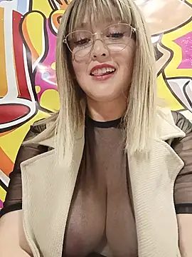 katy__a (F young) - Drooling at breasts + licking nipples