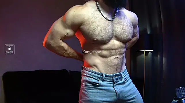 kurt_stone1 (M young) - Flex oiled pecs & abs
