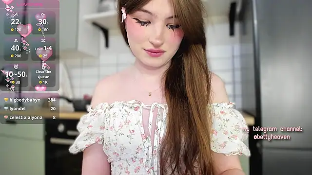 bettyheaven (T teen) - cum show