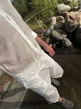 mrmoi1234 (Ask my age) - Bath in white dress at public beach 💦