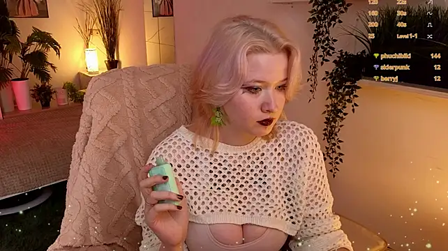 bluebeell (F young) - play with nipples under top