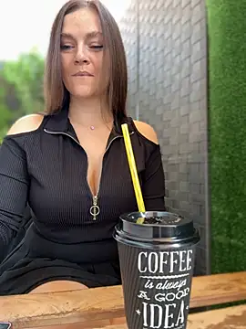 crazytori (F young) - Topless under jacket in cafe LT🎁