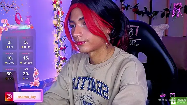 osamu_tay (M twink) - ahegao face + saliva