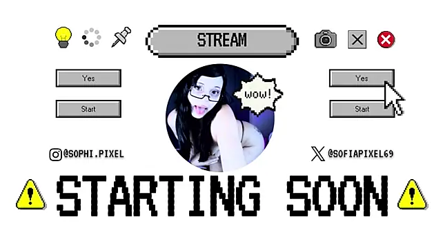Show webcam en direct avec sophiepixel - Jouets Lovense interactifs disponibles