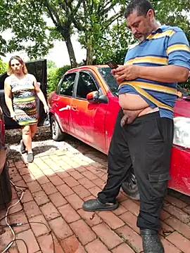 hotandfierylatinos2023 (G milf) - having sex with a large vegetable outdoo