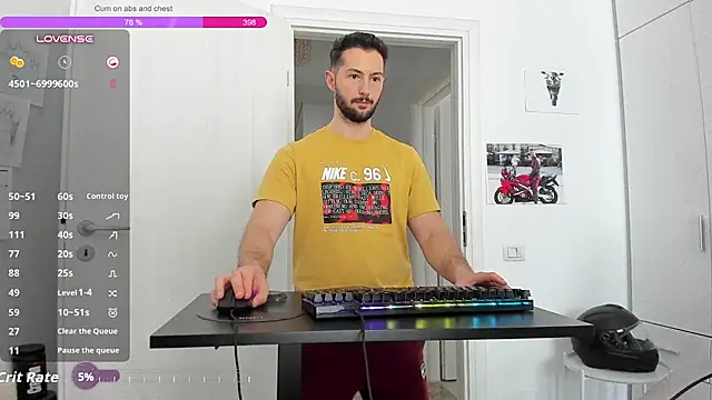 zackfraser (M young) - Cum on abs / chest